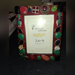 Emerson Collection Hand Crafted Picture  Gemstone Jewelry Decorated Frame